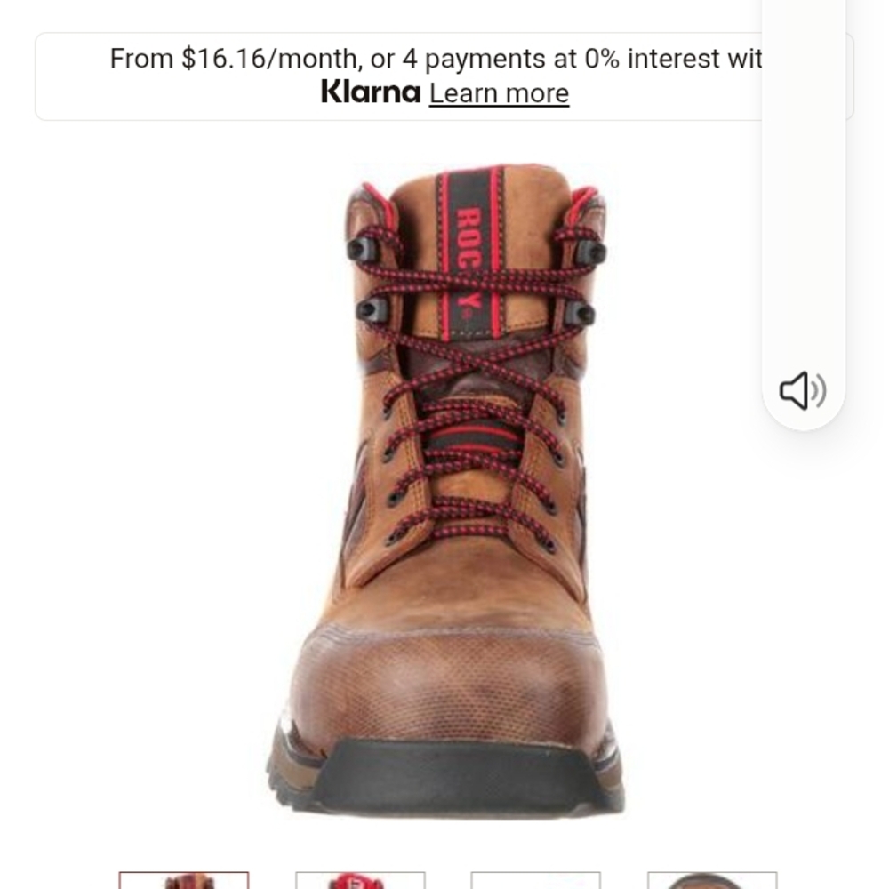 Rocky Men's ASTM Brown and Red Lace-Up Boots